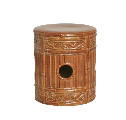 Asian Bamboo Round Ceramic Brick Glaze