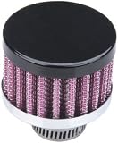 APC Round Shaped Black / Purple / Chromed Air Breather Filter