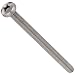 18-8 Stainless Steel Machine Screw, Metric, Pan Head, Phillips Drive, Meets DIN 7985 Specifications, M4-0.7, 50mm Length, Pack Of 25