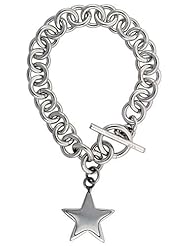 Sterling Silver Heavy Round Rolo Link w/ Star Tag Bracelets and Necklaces, sizes 7, 8 & 18 inch