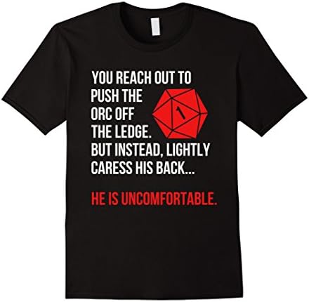 Men's Funny Dungeons And Dragons T-Shirt D20 Men Women Adult Tee Large Black
