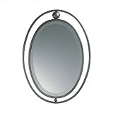 Hemisphere Satin Nickel Oval Mirror - Item QO-23-99-65