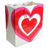 Valentine Large Red Gift Bag with Heart Designs