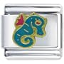 Blue Seahorse Spring Italian Charms