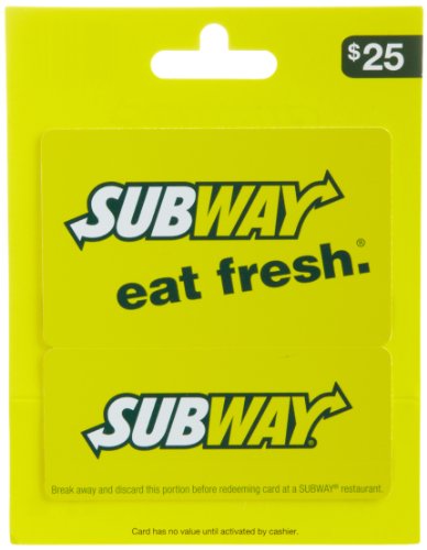 SUBWAY Gift Card $25 image