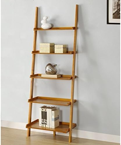 Mintra Oak Finish 5-Tier Ladder Book Shelf by Mintra Corporation