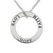 Silver Faith Hope Love Circle