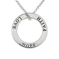 Silver Faith Hope Love Circle