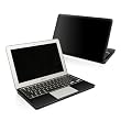 Solid State Black Design Skin Decal Sticker for Apple MacBook 13"" White Unibody (NO SEPARATE TRACKPAD released in 2009)