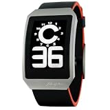 Phosphor Unisex DH02 Digital Hour E-INK Curved Leather Band Watch by Phosphor