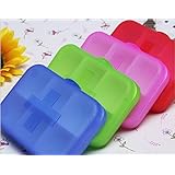 Kathy Mall 1pc Travel Portable 6 Grid a Variety of Colors Plastic Storage Box Small Kit Medicine Drug Pill Case