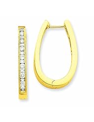 0.8 Carat 14K Gold Diamond Hoop Earrings