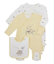 Classic Winnie the Pooh sleepsuits and bib - 2pk
