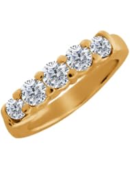 1.10 Ct Round G/H Diamond 14K Yellow Gold