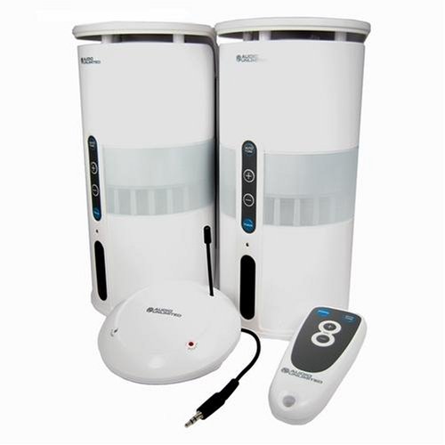 Cables Unlimited Audio Unlimited SPK-VELO-W Premium 900Mhz Wireless Indoor/Outdoor Speakers with Remote (White)