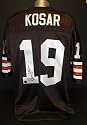 Bernie Kosar Autographed Brown Custom Jersey ~ Cleveland Browns and University of Miami UM QB