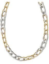 14k rhodium plated yellow gold Leslies Two tone Link Necklace