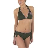 Mossimo Black: Embroidered Swimwear with Ruffles - Olive