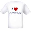 I LOVE JORDAN - Name-series - White T-shirt
