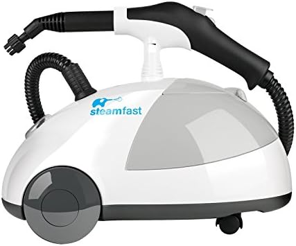 Steamfast 17 PIECE Canister Steam Cleaner with Steam Mop Attachment and Flexible 6.5 Foot Steam Hose, Wheels &amp; Casters