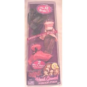 Bratz Head Gamez 2 Outfits Fashion Pack Pink Top Red Dress by 