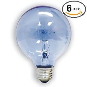 GE 48694 40 Watt Reveal Globe G25 Light Bulb, Clear, 6 Pack by General Electric