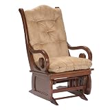 Brooks Furniture Sleigh Glider - Heritage Cherry/ Tan