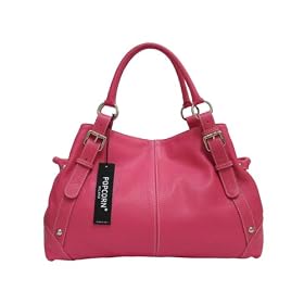 POPCORN Italian Designer Handbag Hobo Shoulder Bag in Black, Green, Cognac, Lilac, Pink, or Turquoise Leather. Retail Price $399, OUR SALE PRICE $318!