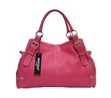 41oz2O6yWRL. SL160  POPCORN Italian Designer Handbag Hobo Shoulder Bag in Pink Leather