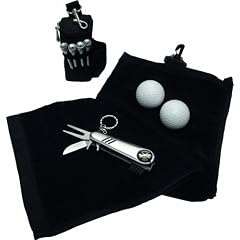 LONGRIDGE GOLF EQUIPMENT GOLFERS BUDDY & TOWEL SET, BLACK / SILVER