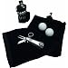 LONGRIDGE GOLF EQUIPMENT GOLFERS BUDDY & TOWEL SET, BLACK / SILVER