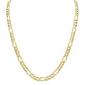 14k Yellow Gold 8mm Figaro Chain Necklace, 24