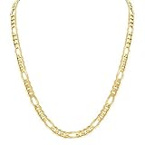 14k Yellow Gold 8mm Figaro Chain Necklace, 24
