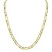 14k Yellow Gold 8mm Figaro Chain Necklace, 24"