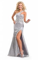 Crystal Applique Beaded Crystals Lace Slit Chiffon/Taffeta/Tulle Cocktail  Dress