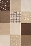 8' x 10' Rectangular Momeni DELHIDL-14BRN80A0 Brown Color Hand Tufted Indian