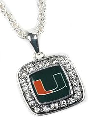 Licensed University of Miami Hurricanes College Pendant Necklace Fashion Jewelry
