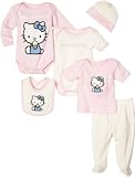 Hello Kitty Organics Baby-Girls Newborn Hello Kitty Polka Dot 6 Piece Set