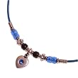 Blue Heart Beaded Girls Pendant Necklace Fashion Jewelry