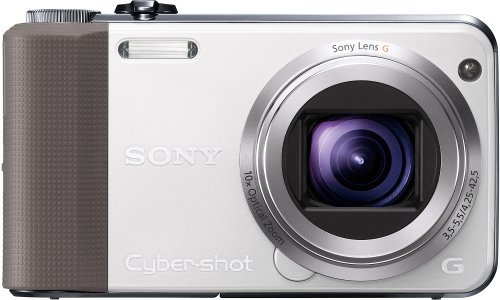 Sony DSC-HX7VW Digitalkamera (16 Megapixel, 10-fach opt. Zoom, Full HD Videoaufnahme, GPS, 7,6 cm (3 Zoll) Display, bildstabilisiert) weiß