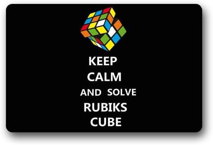 Keep Calm and Solve Rubiks cube Doormat,Indoor/Outdoor Floor Mat