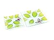 Pack of 8 Water's Edge Leaf and Butterfly Decorative Square Glass Plates 10"