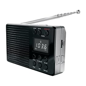 SuperSonic SC-1099 Black Digital AM FM Portable Mini Pocket Radio