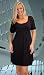 Bubble Sleeved Black Babydoll Casual Dress