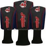 MLB Indians Tri-Pack Mesh Headcovers 460cc Driver NEW