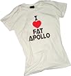 I Heart Fat Apollo - Battlestar Galactica Crop Sleeve Fitted Juniors T-Shirt