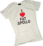 IMAGE OF I Heart Fat Apollo - Battlestar Galactica Crop Sleeve Fitted Juniors T-Shirt, Large