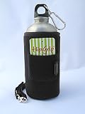 Allie Walker Designs Black Fleece Sleeve and Water Bottle Set Insulated Stainless Steel Sports Water Bottle