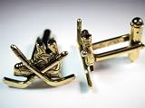 Hockey skates 24k gold cufflinks by classic cufflinks