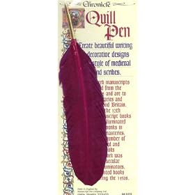 Authentic quill dip pen - steel nib - Chronicle - Burgundy